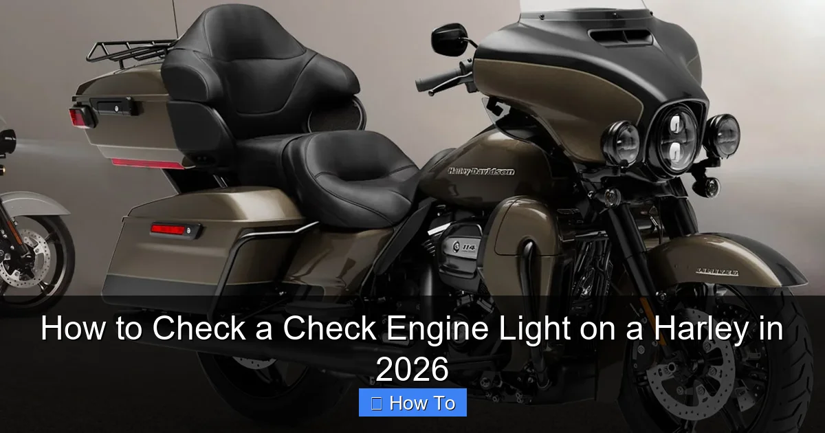 How to Check a Check Engine Light on a Harley in 2026