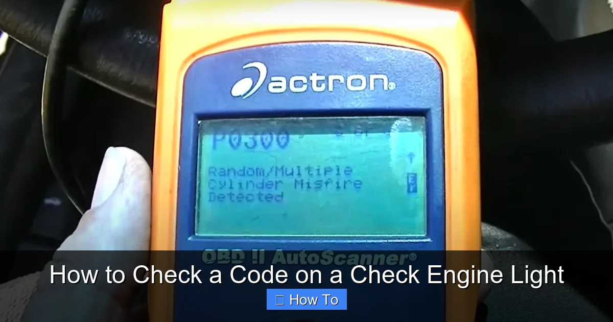 How to Check a Code on a Check Engine Light