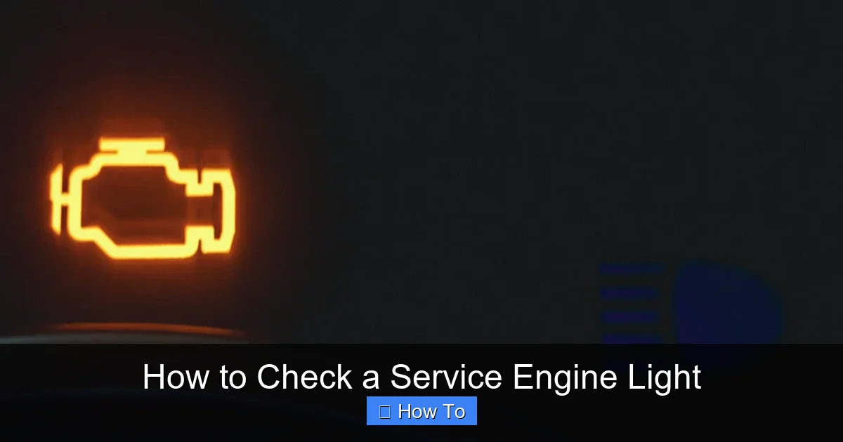 How to Check a Service Engine Light