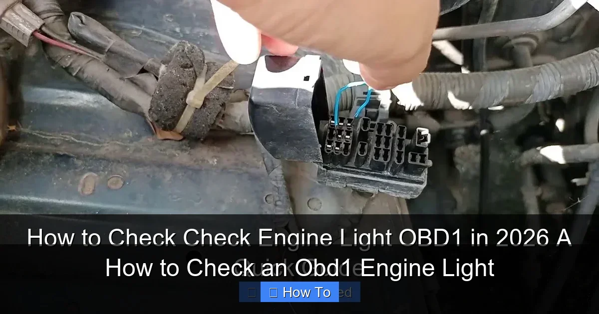 How to Check an Obd1 Engine Light