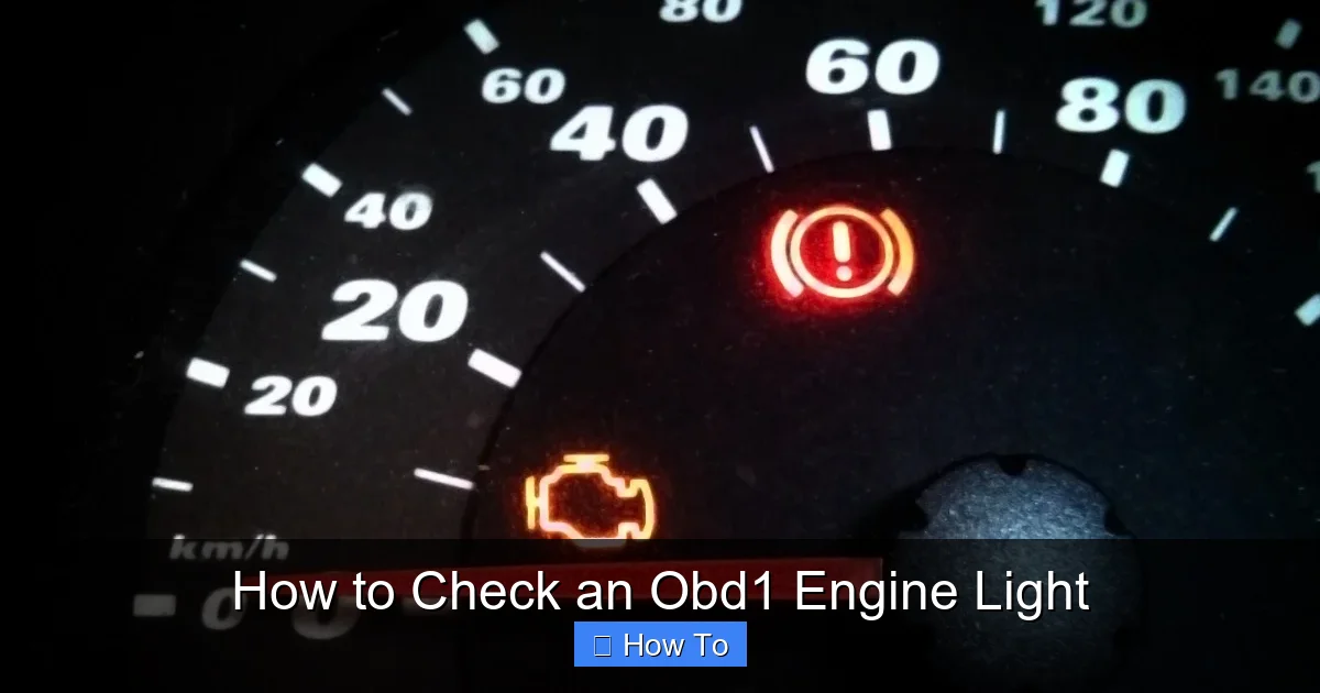 How to Check an Obd1 Engine Light