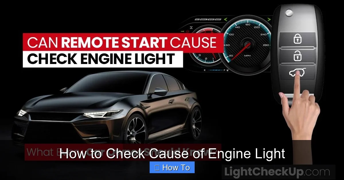 How to Check Cause of Engine Light