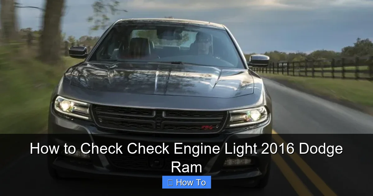 How to Check Check Engine Light 2016 Dodge Ram