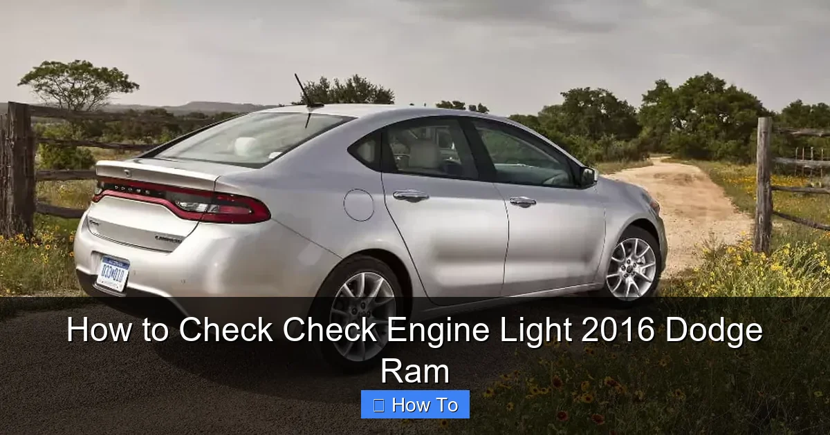 How to Check Check Engine Light 2016 Dodge Ram