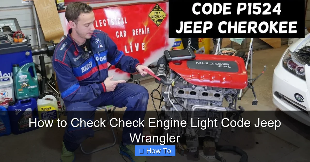 How to Check Check Engine Light Code Jeep Wrangler