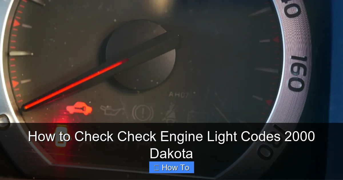 How to Check Check Engine Light Codes 2000 Dakota