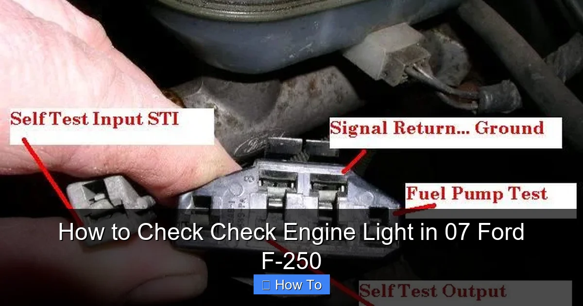 How to Check Check Engine Light in 07 Ford F-250