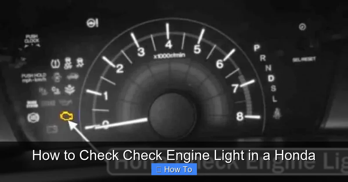 How to Check Check Engine Light in a Honda