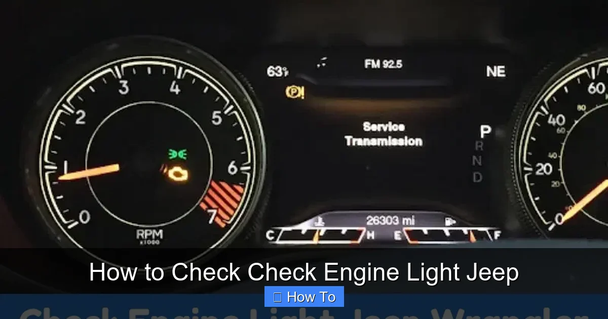 How to Check Check Engine Light Jeep