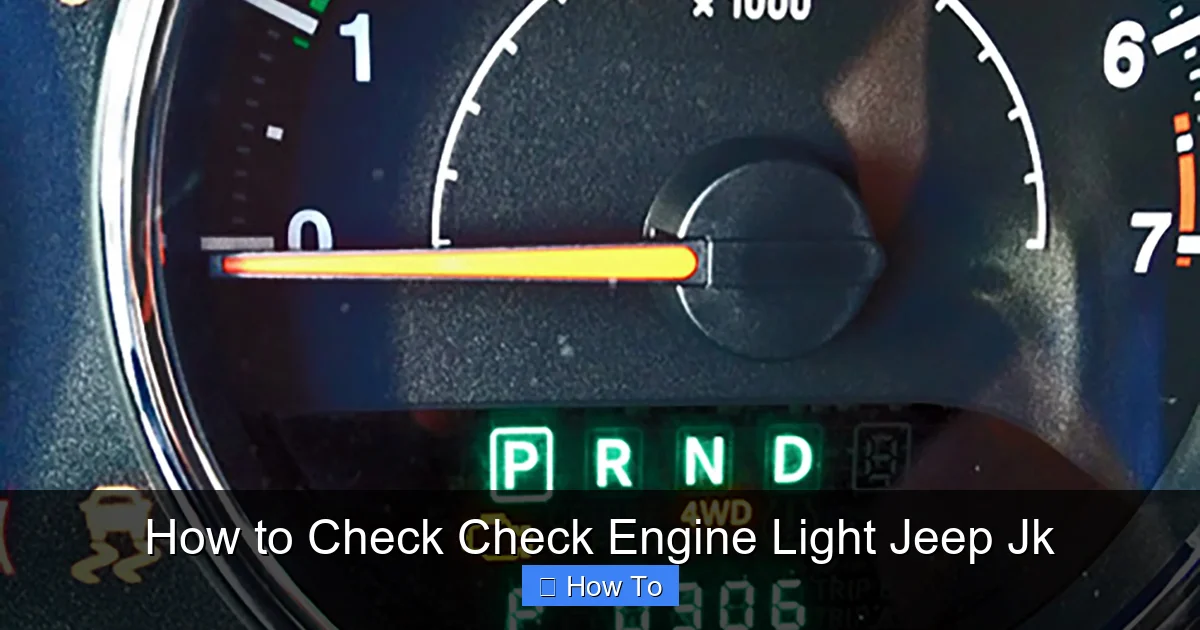 How to Check Check Engine Light Jeep Jk