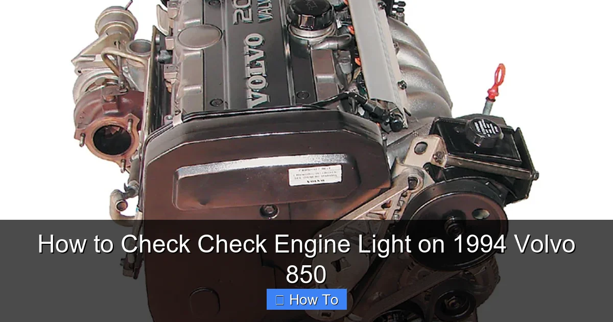 How to Check Check Engine Light on 1994 Volvo 850