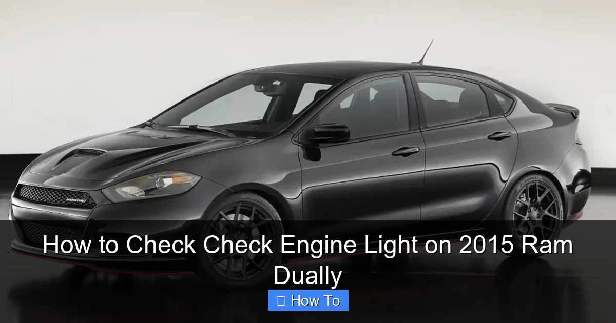 How to Check Check Engine Light on 2015 Ram Dually