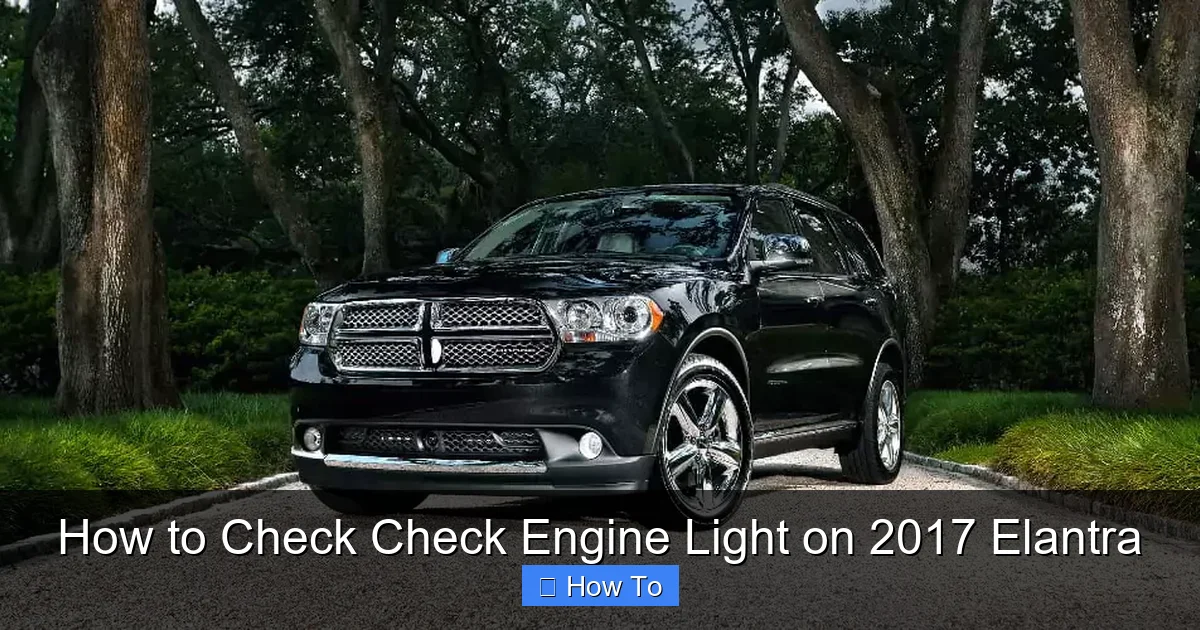 How to Check Check Engine Light on 2017 Elantra