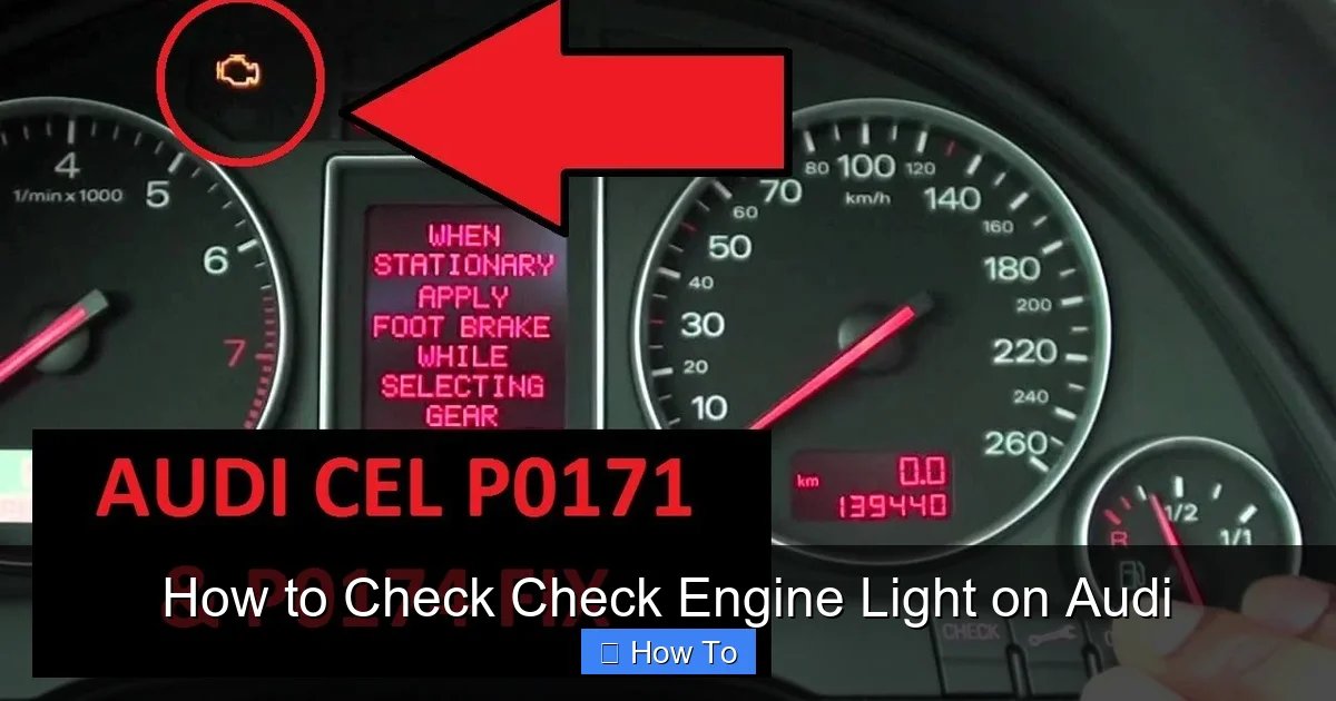How to Check Check Engine Light on Audi