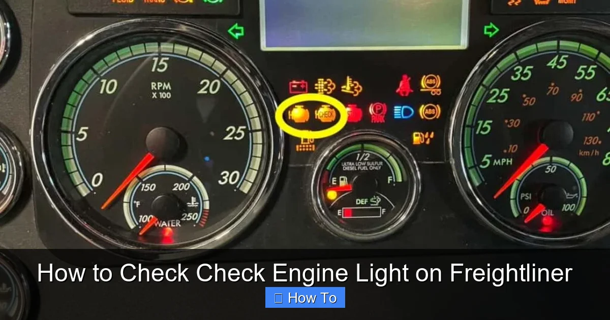 How to Check Check Engine Light on Freightliner