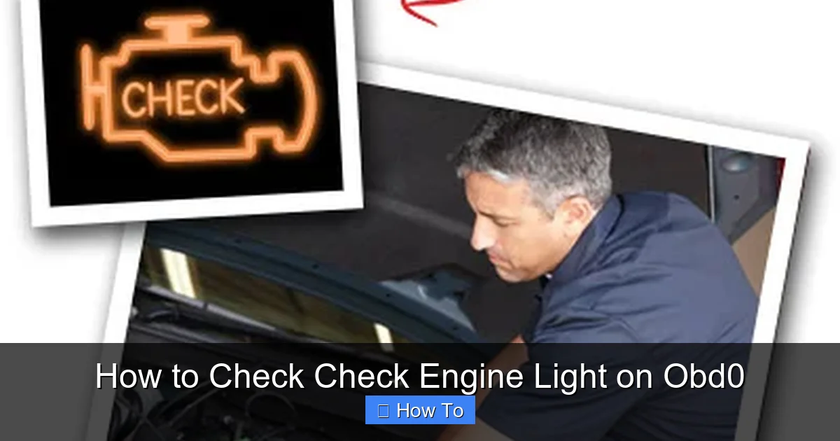 How to Check Check Engine Light on Obd0