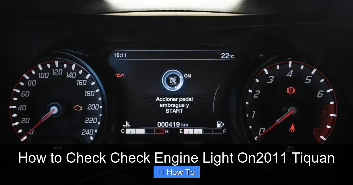 How to Check Check Engine Light On2011 Tiquan