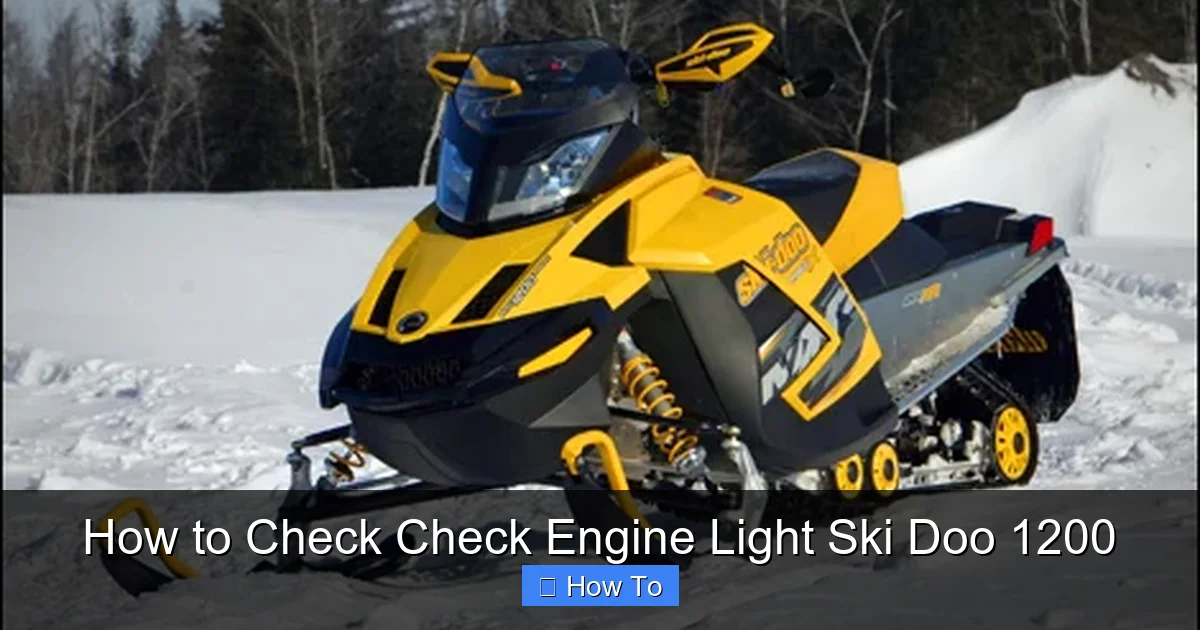 How to Check Check Engine Light Ski Doo 1200