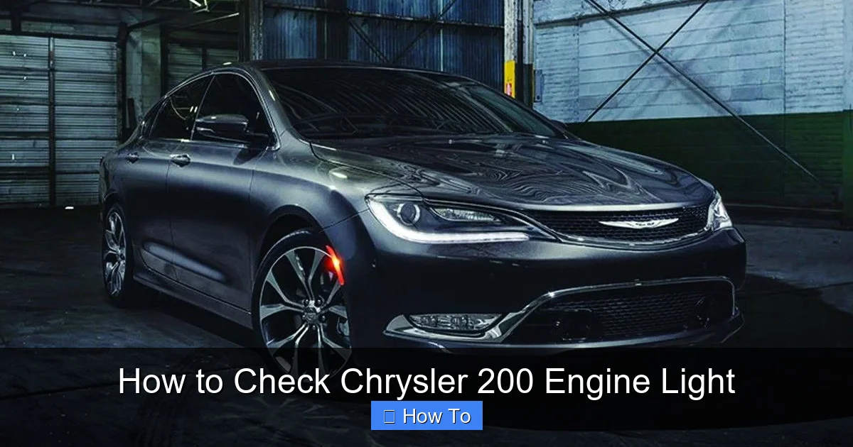 How to Check Chrysler 200 Engine Light