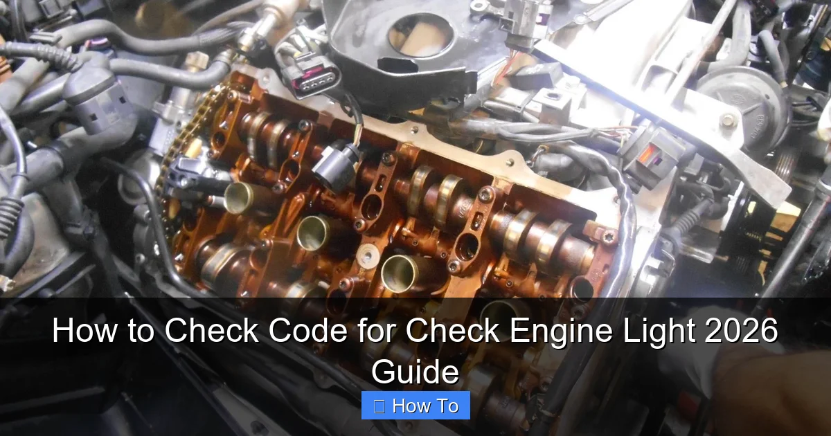 How to Check Code for Check Engine Light 2026 Guide