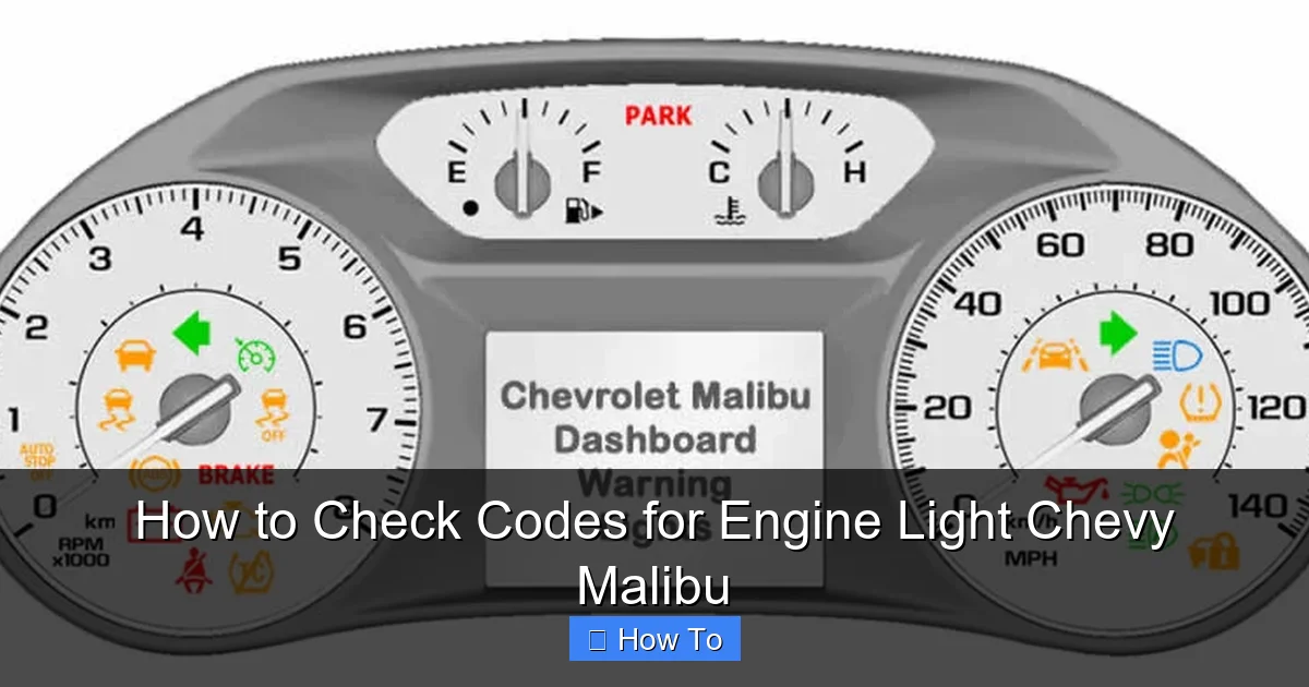 How to Check Codes for Engine Light Chevy Malibu