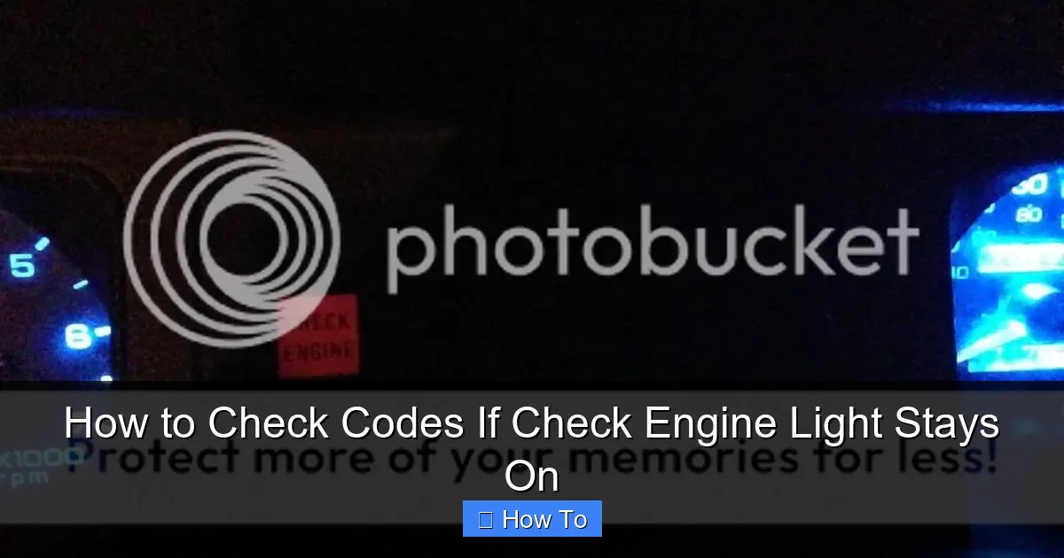 How to Check Codes If Check Engine Light Stays On