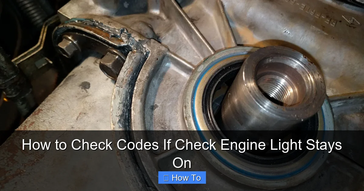 How to Check Codes If Check Engine Light Stays On