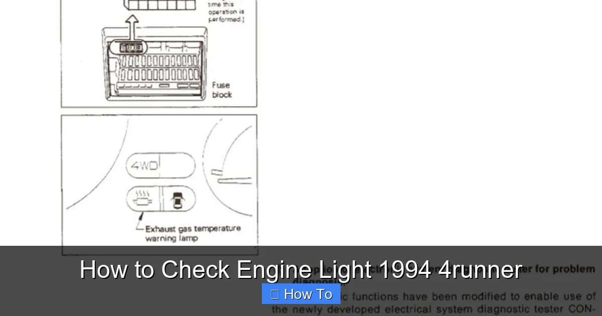 How to Check Engine Light 1994 4runner