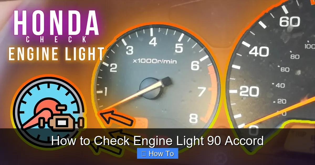 How to Check Engine Light 90 Accord