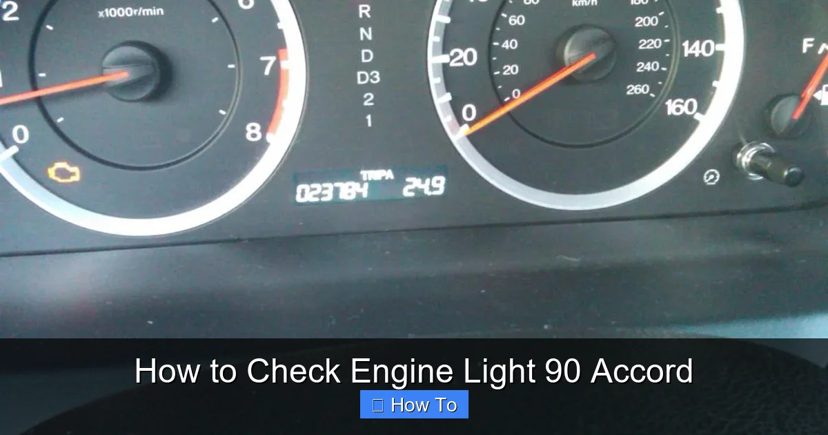 How to Check Engine Light 90 Accord