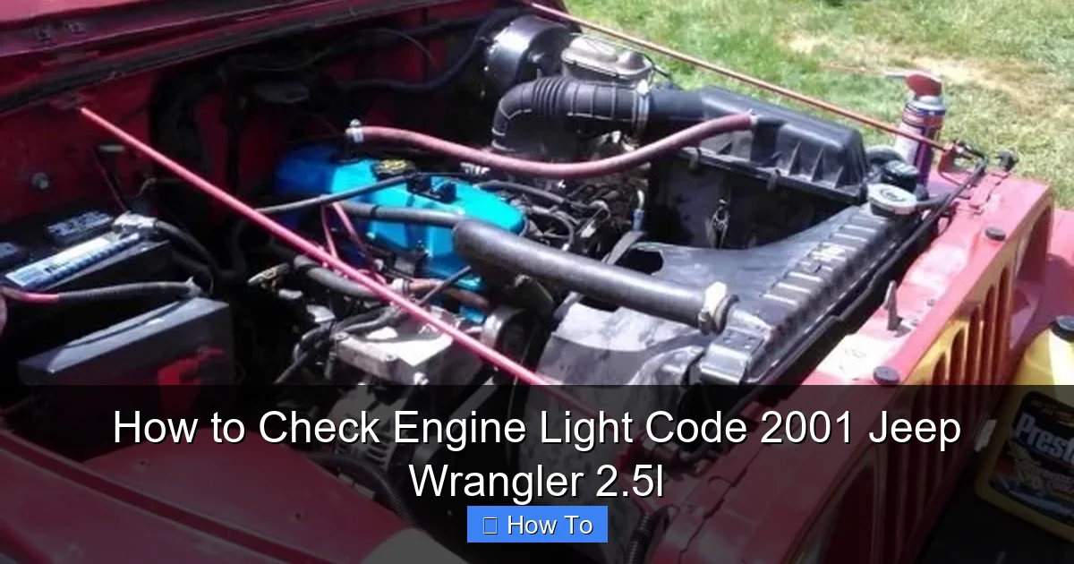 How to Check Engine Light Code 2001 Jeep Wrangler 2.5l