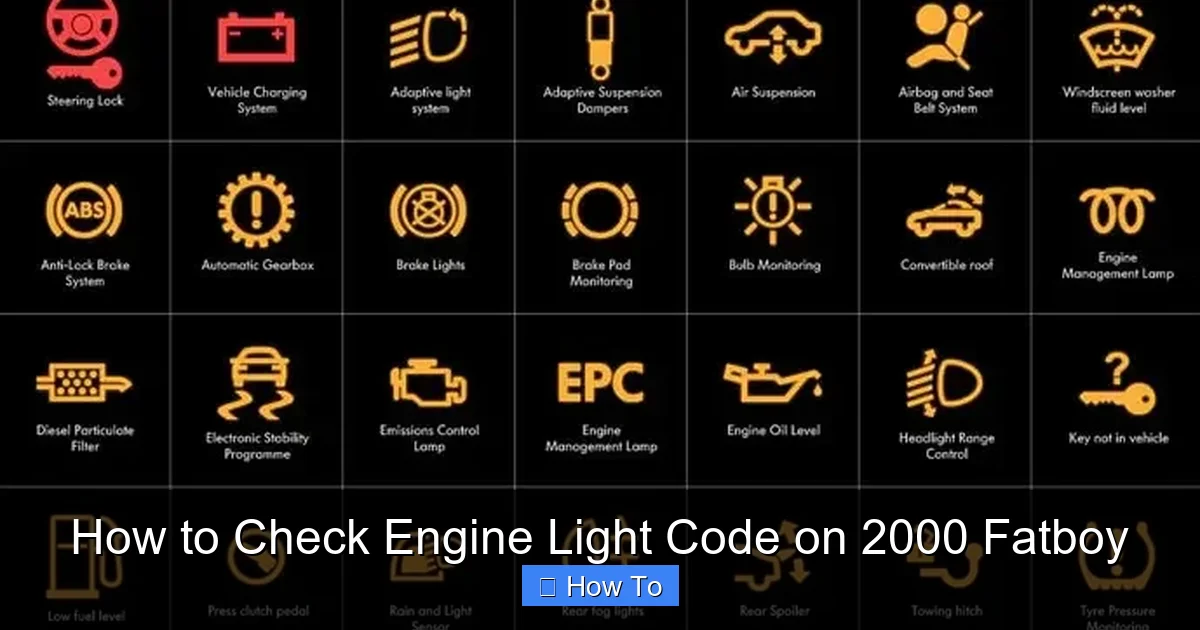 How to Check Engine Light Code on 2000 Fatboy