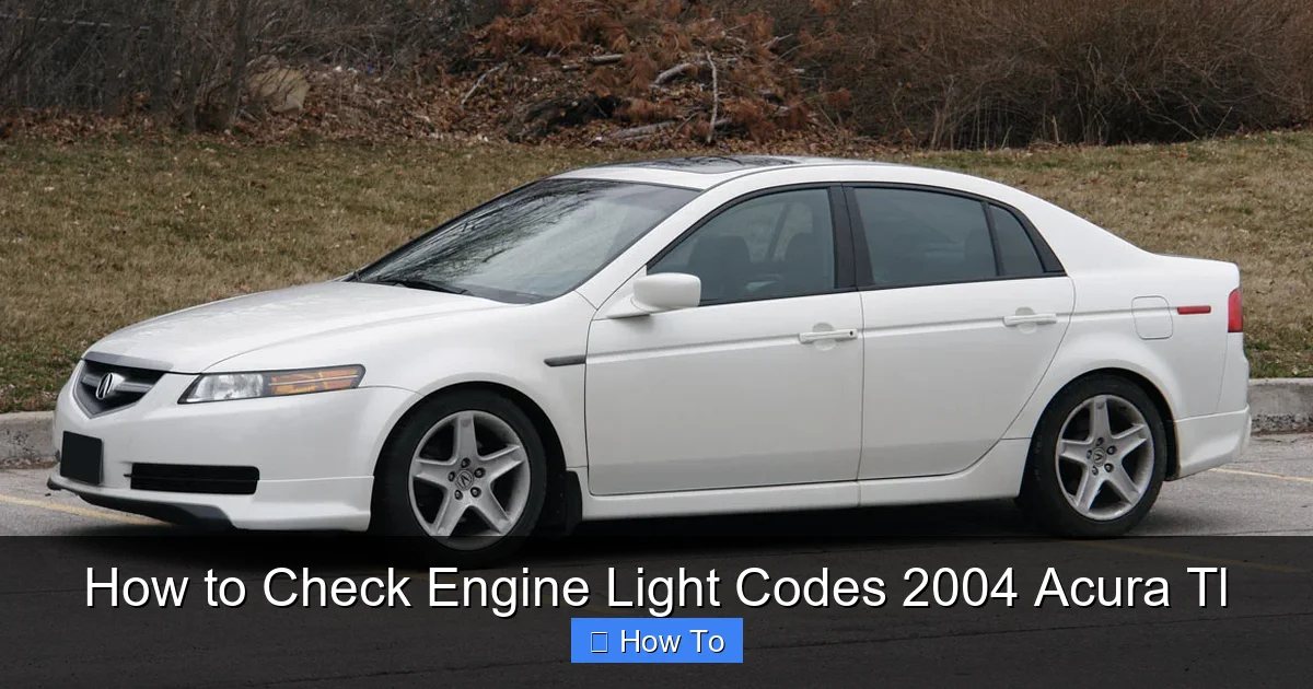 How to Check Engine Light Codes 2004 Acura Tl