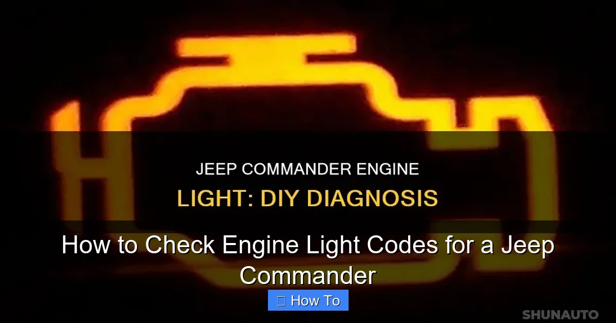 How to Check Engine Light Codes for a Jeep Commander