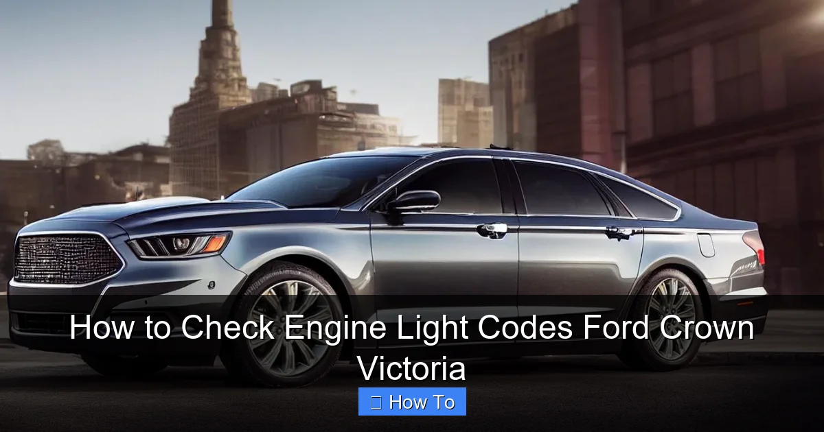 How to Check Engine Light Codes Ford Crown Victoria