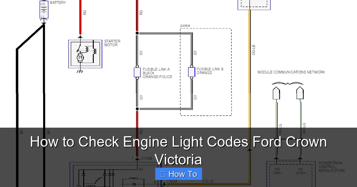How to Check Engine Light Codes Ford Crown Victoria