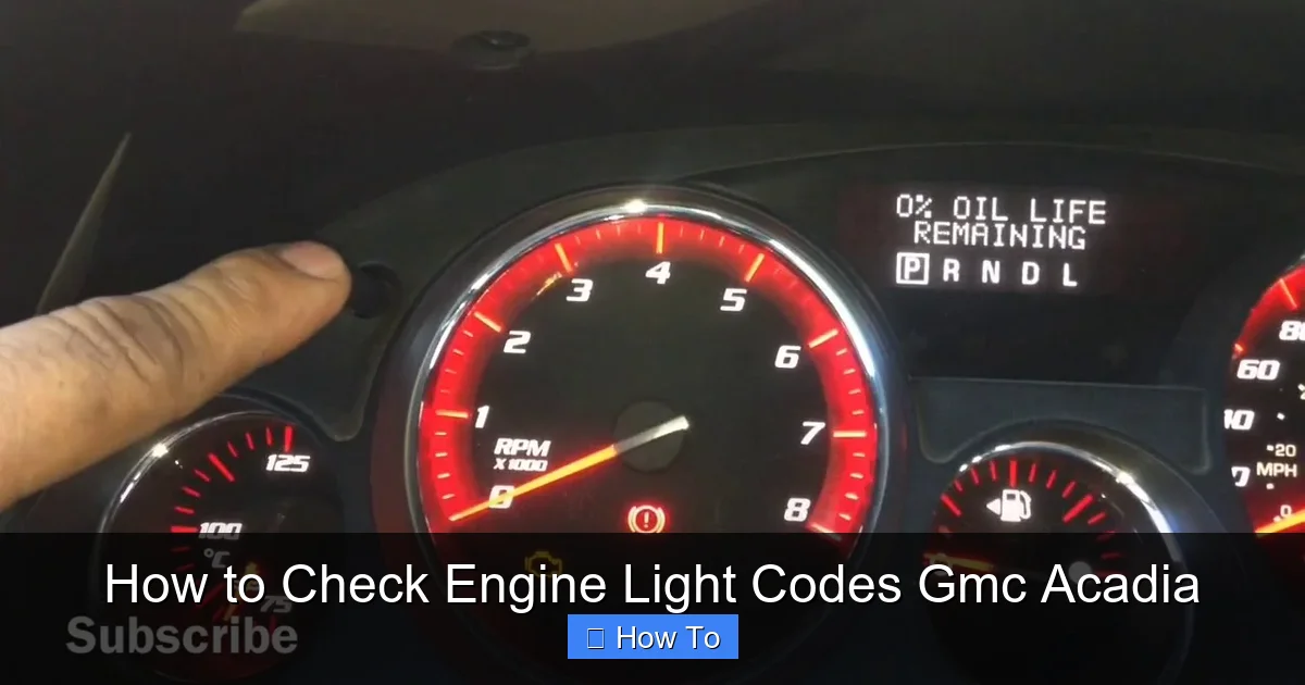 How to Check Engine Light Codes Gmc Acadia