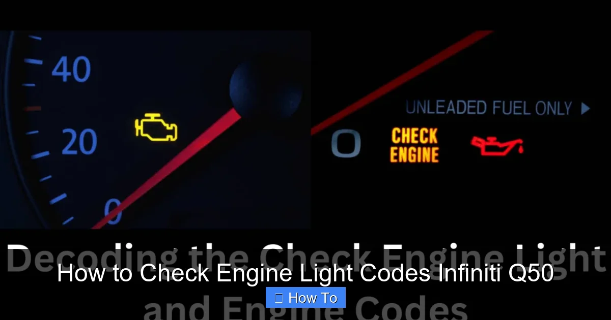 How to Check Engine Light Codes Infiniti Q50