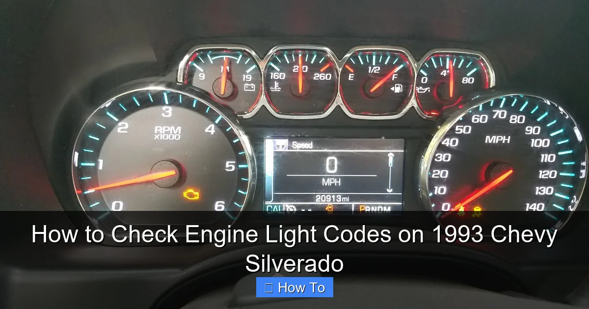 How to Check Engine Light Codes on 1993 Chevy Silverado