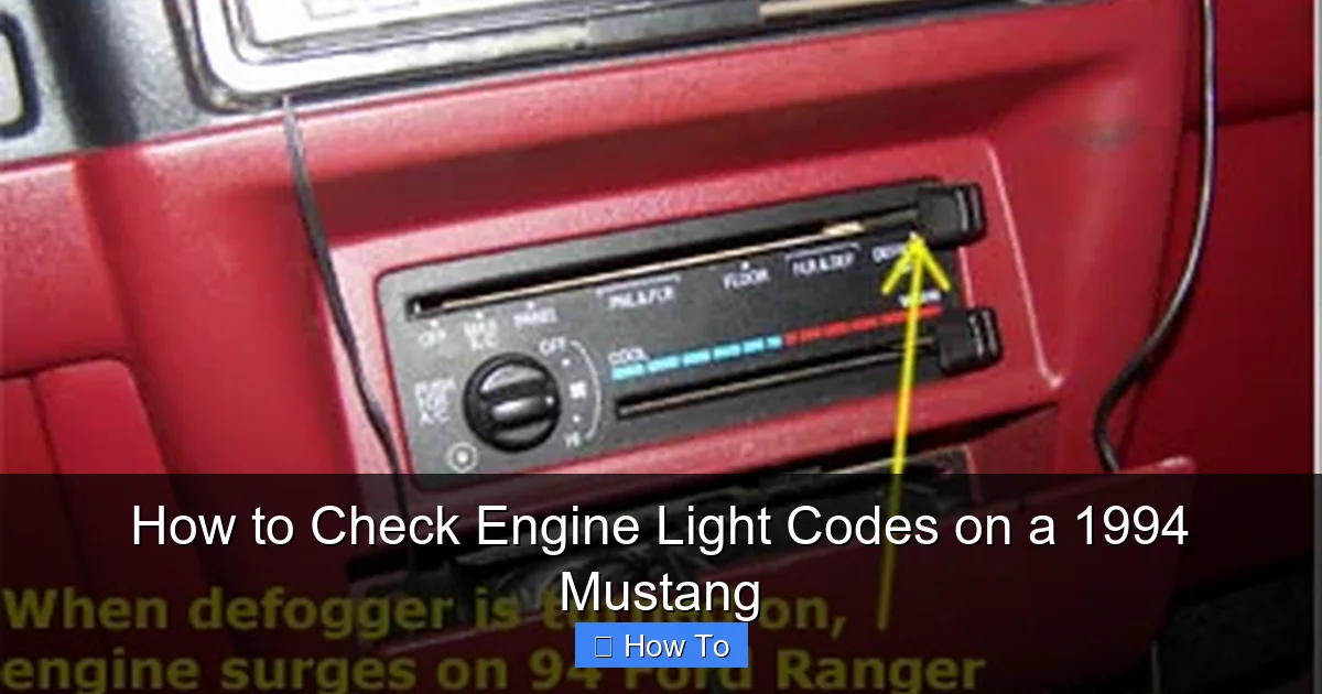 How to Check Engine Light Codes on a 1994 Mustang