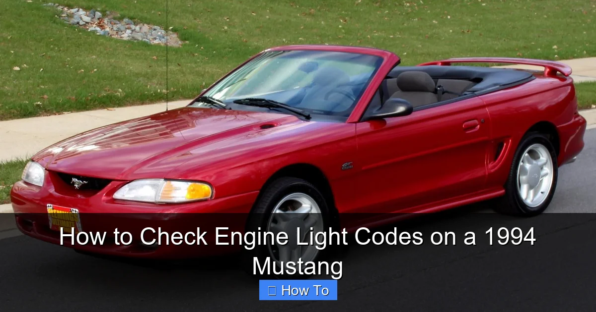 How to Check Engine Light Codes on a 1994 Mustang