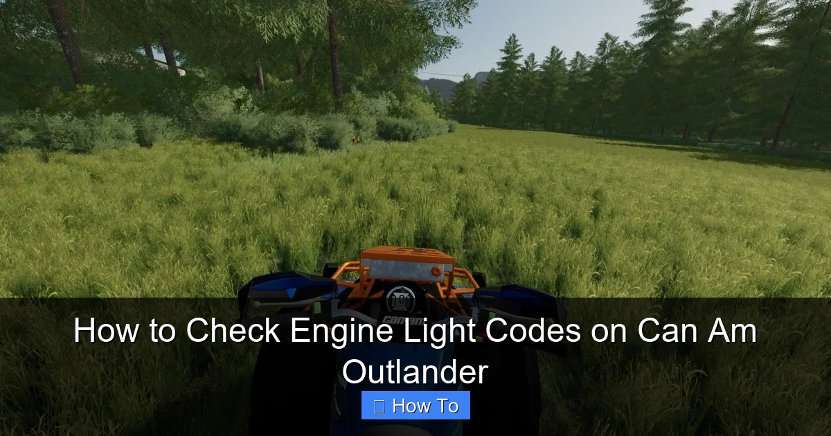 How to Check Engine Light Codes on Can Am Outlander