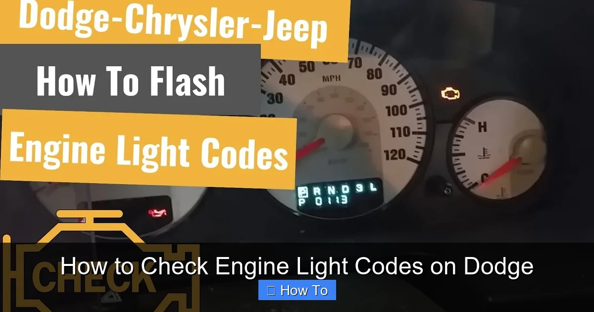 How to Check Engine Light Codes on Dodge