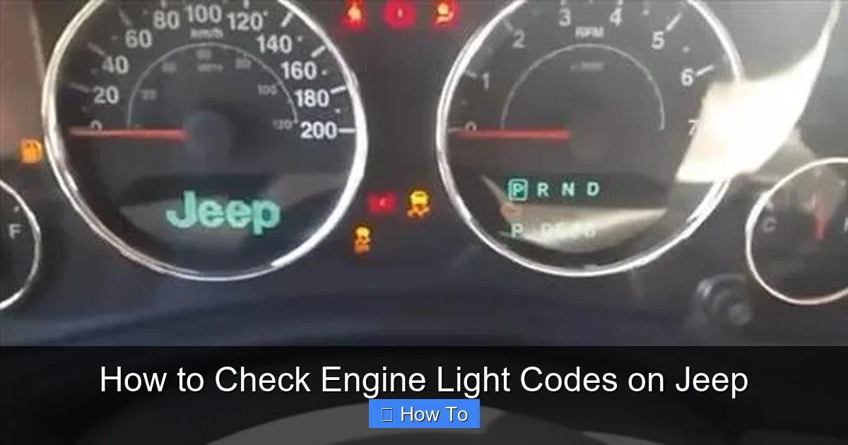 How to Check Engine Light Codes on Jeep