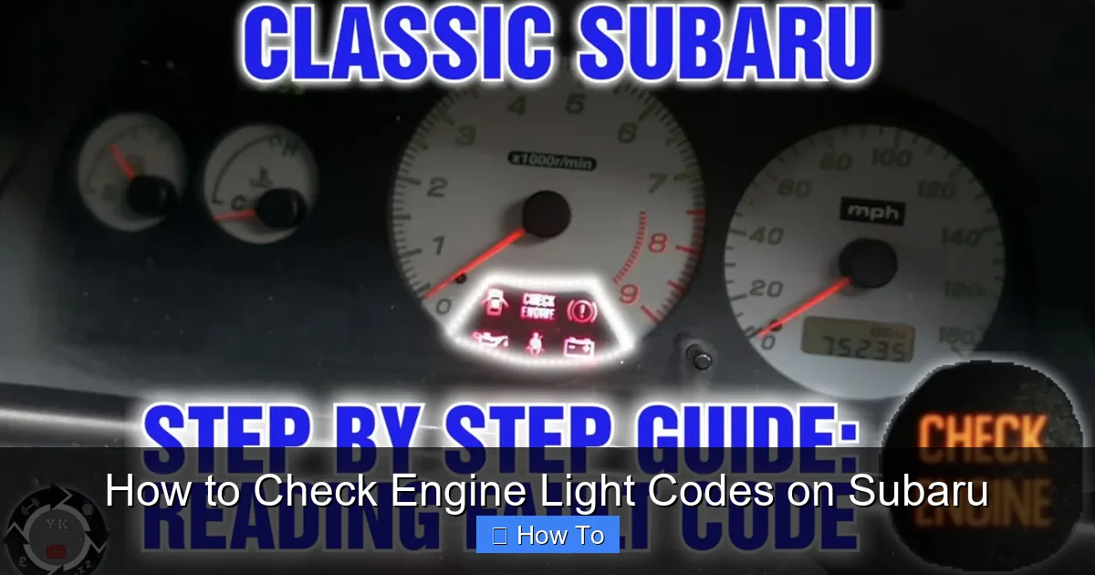 How to Check Engine Light Codes on Subaru