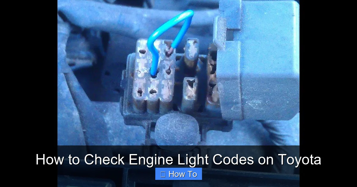 How to Check Engine Light Codes on Toyota