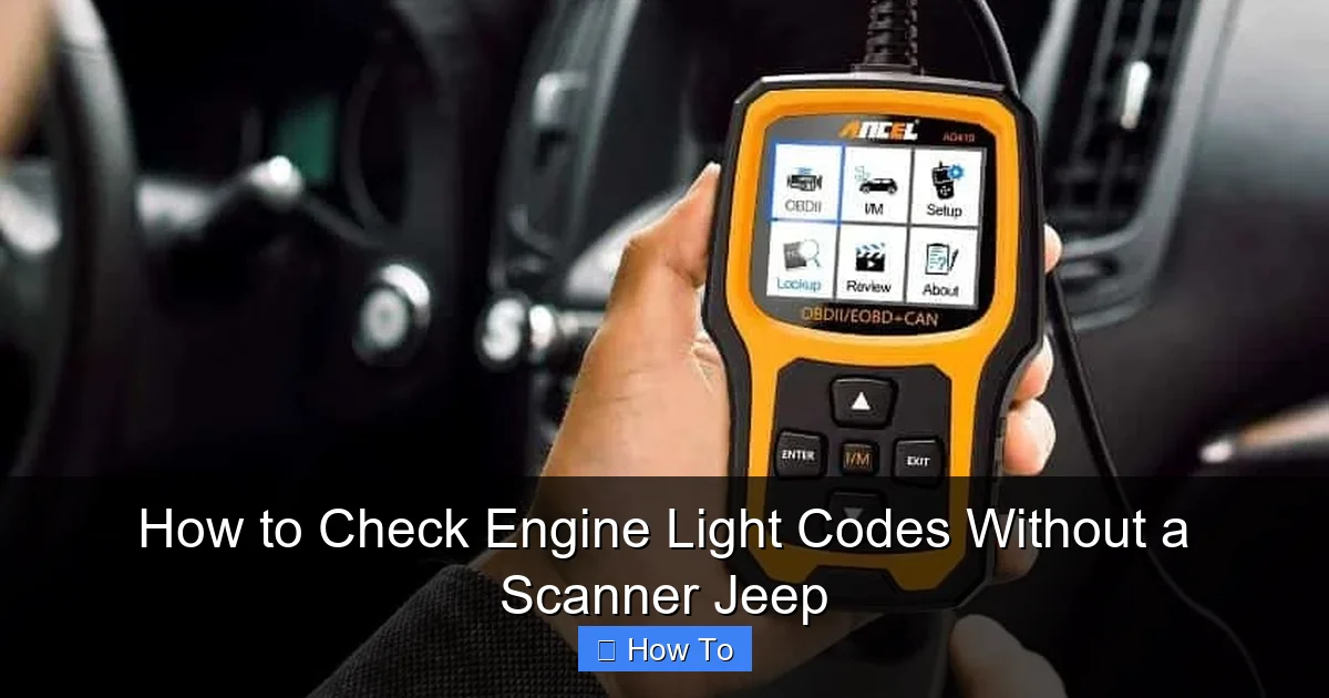 How to Check Engine Light Codes Without a Scanner Jeep
