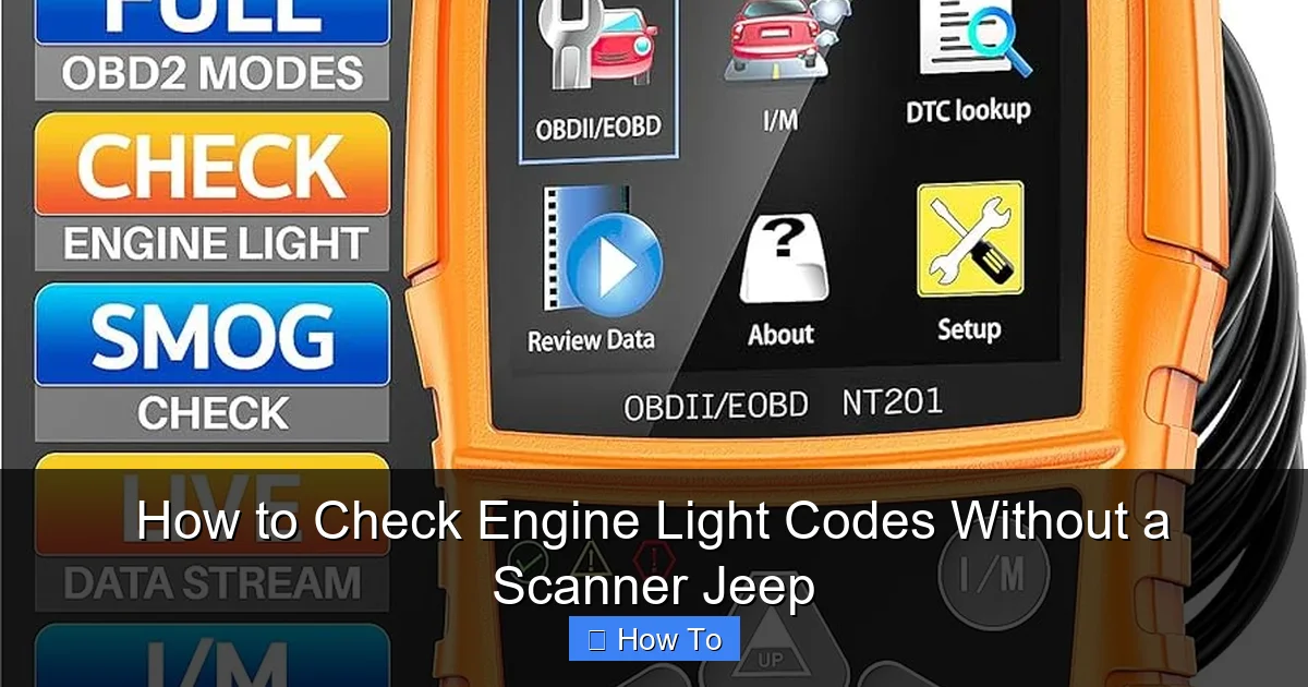 How to Check Engine Light Codes Without a Scanner Jeep