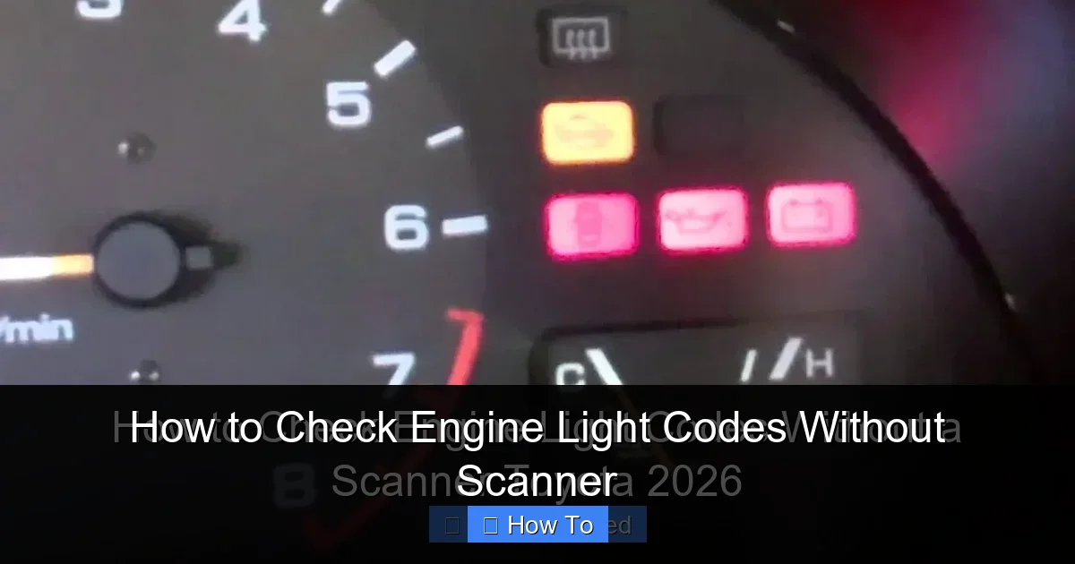 How to Check Engine Light Codes Without Scanner