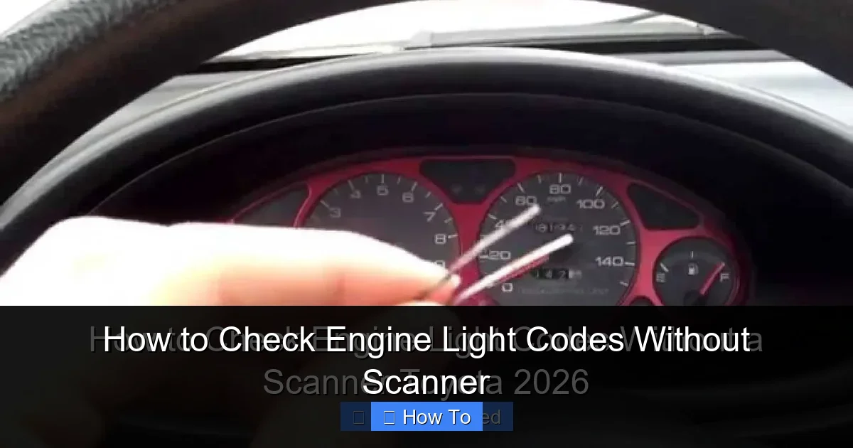 How to Check Engine Light Codes Without Scanner